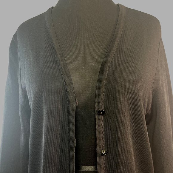 Brenda French for French Rags Size 1 Button Front Rayon Cardigan Sweater - Picture 5 of 8